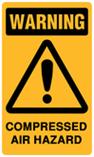 Warning - Compressed Air Hazard